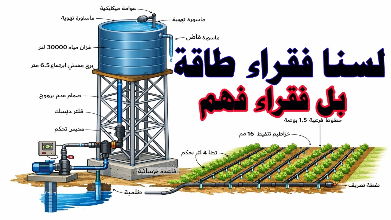 طريقة ري بدون كهربا هتوفر عليك 70,000 جنيه سنويًا!