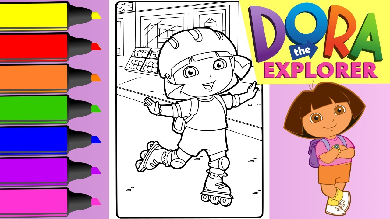 Dora The Explorer Coloring Pages - How To Color Dora