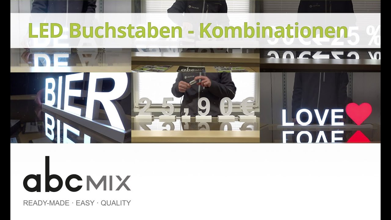 LED Leuchtbuchstaben | Kombinationen