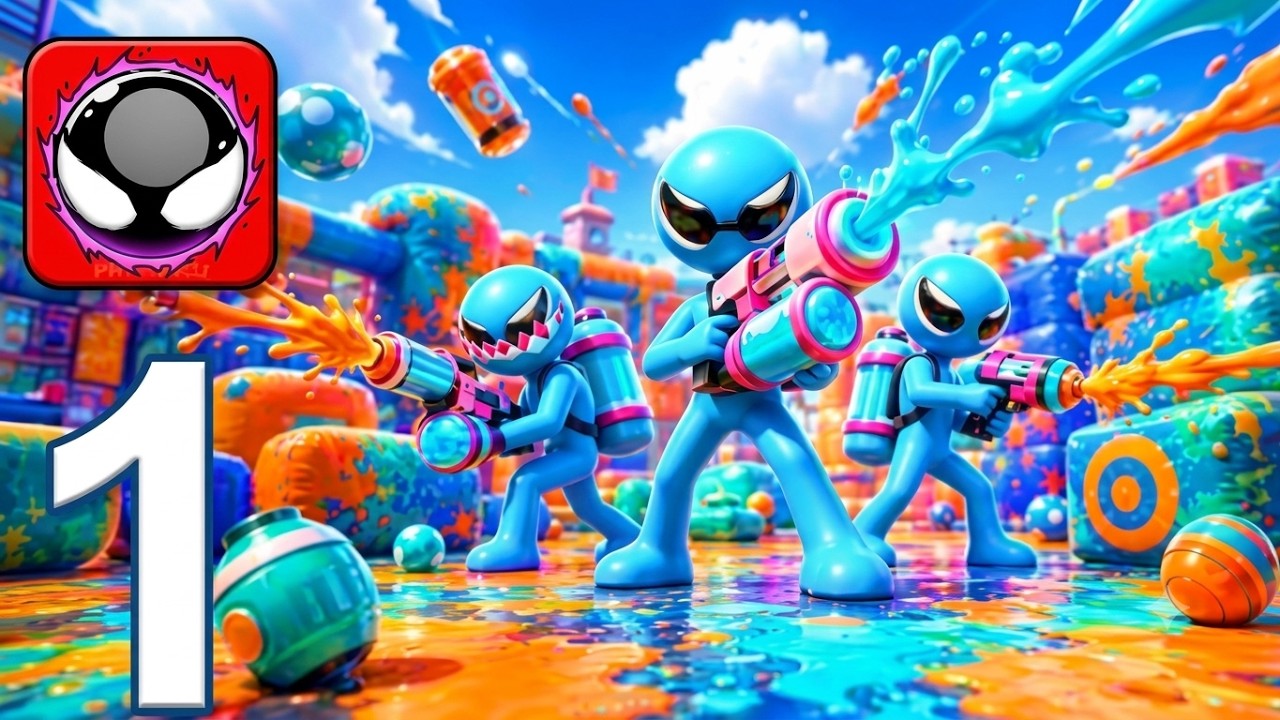 Splash Clash: Color Battle 3D - Gameplay Walkthrough Part 1 - Paint Brawl (iOS, Android)