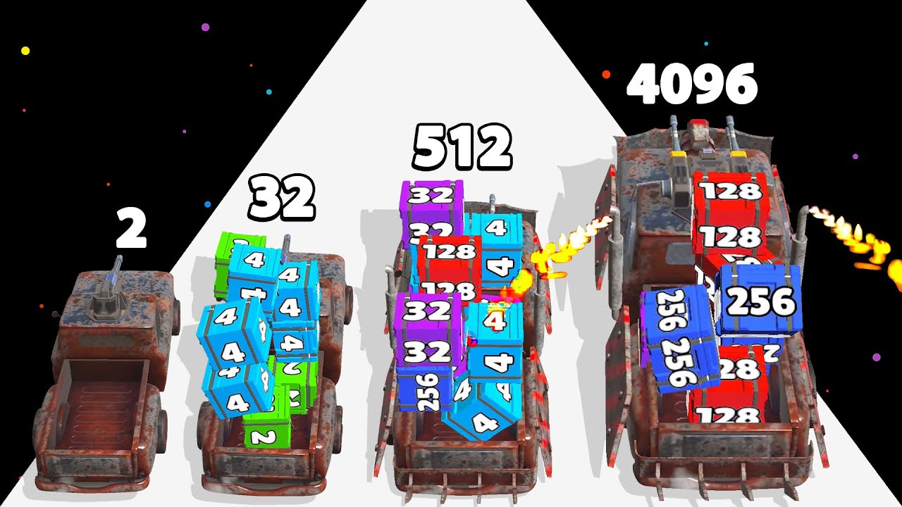 CAR RUSH 2048 Game - Level Up Car. Complete ARIZONA