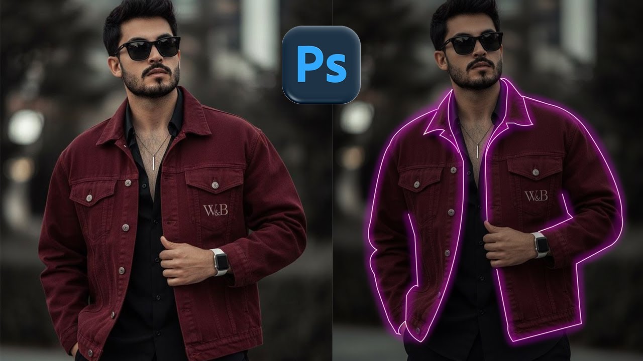 Neon glowing effect in photoshop