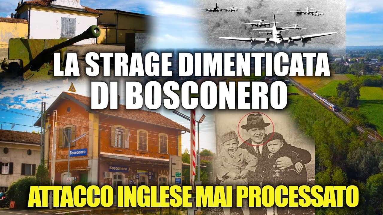 L'ATTACCO DIMENTICATO DI BOSCONERO QUANDO 2 AEREI INGLESI COLPIRONO UN TRENO PIENO DI CIVILI!