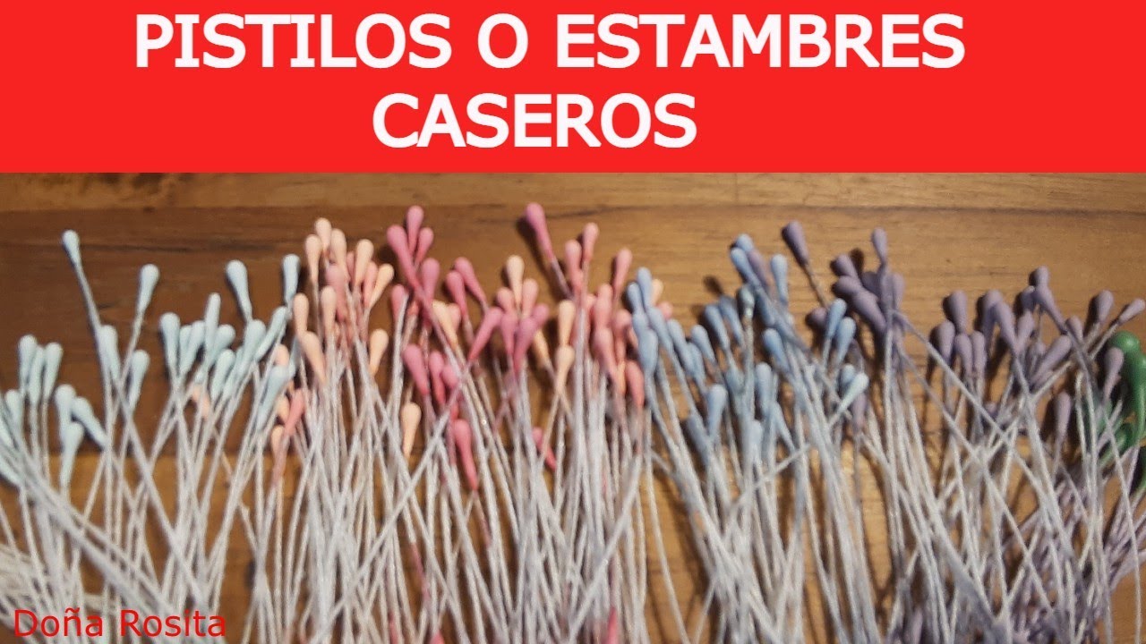 Como hacer PISTILOS o ESTAMBRES para flores con materiales que tenemos en casa 🌺🌺🌺