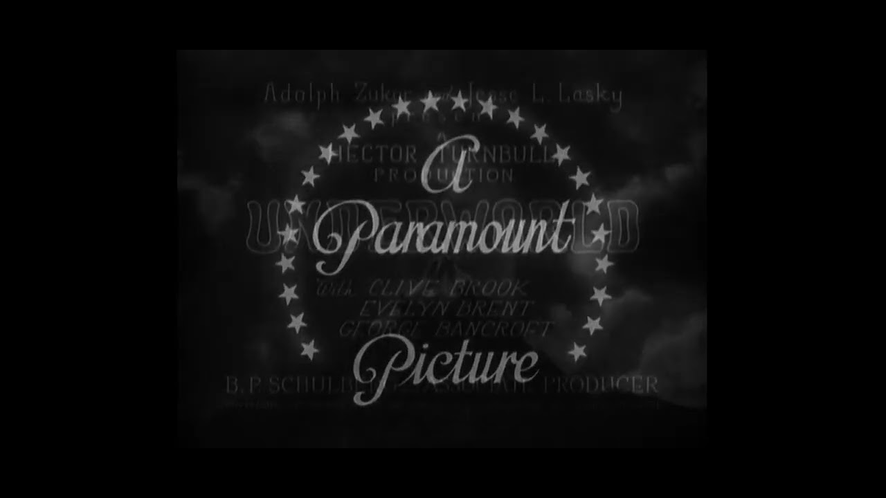 Underworld (1927) Title Sequence Paramount Pictures Silent 