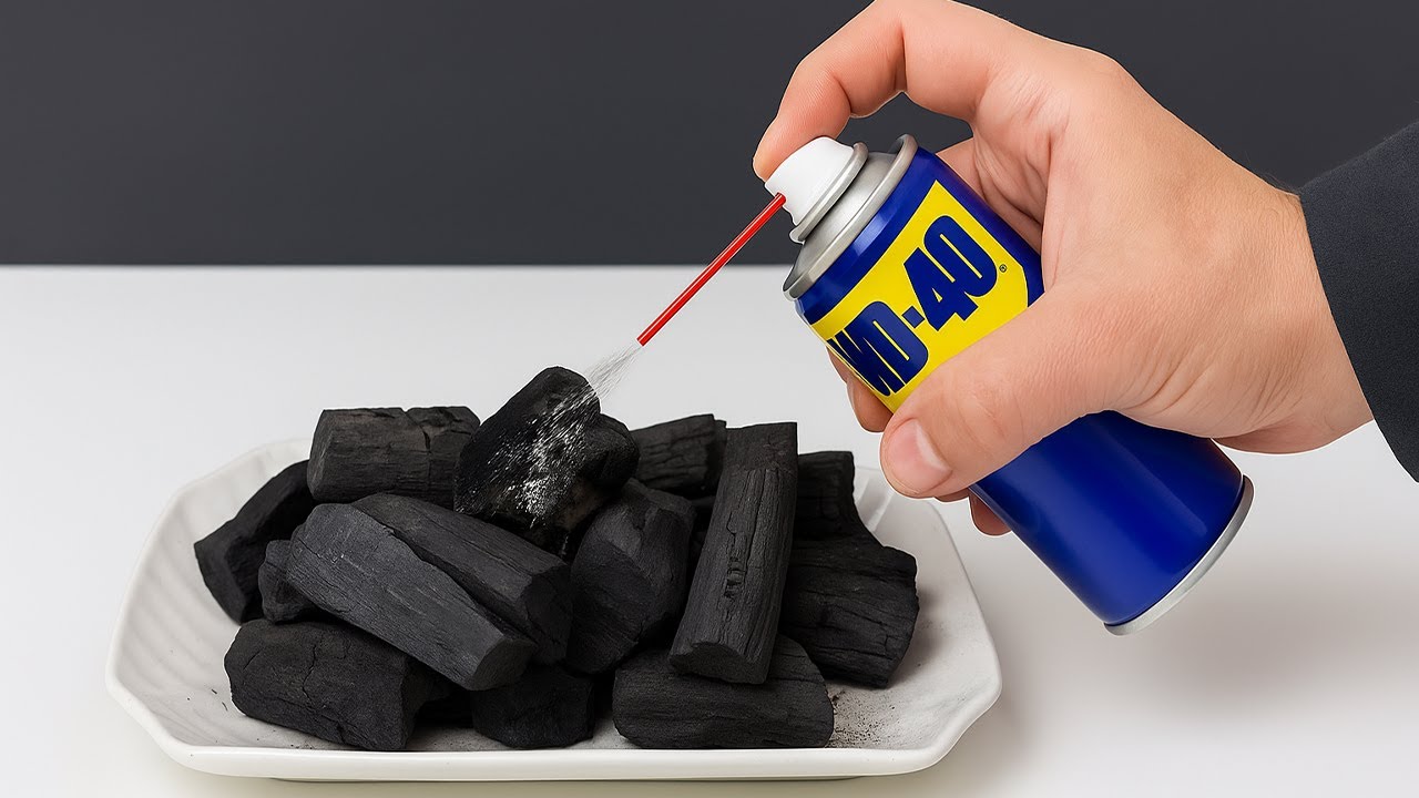 Смешайте wd 40 с древесным углем 😱Вы не поверите невероятному результату | Советы по творению