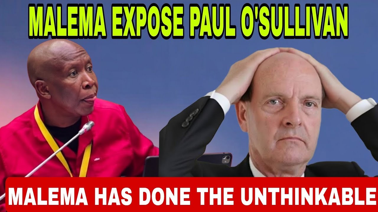 THE MOMENT PAUL O'SULLIVAN TRICKY PLANS WAS EXPOSED BY JULIUS MALEMA IN FRONT OF EVERYONE 