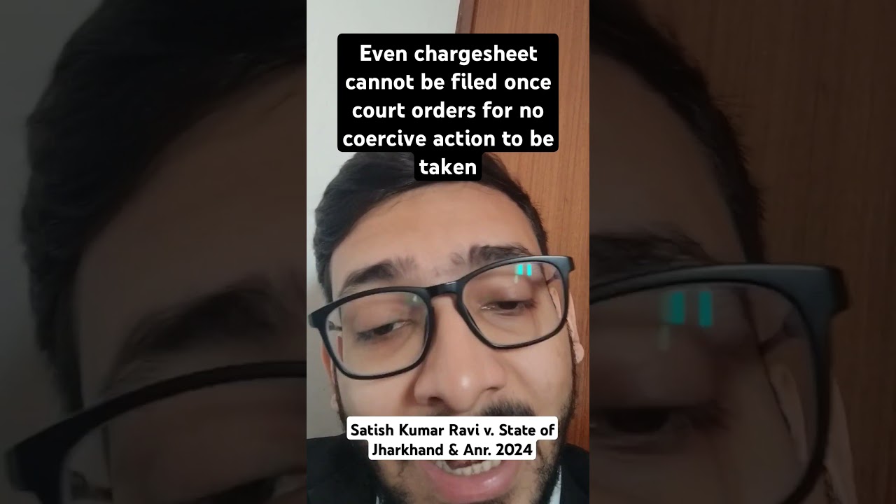 Even chargesheet cannot be filed once court orders for no coercive action against particular person