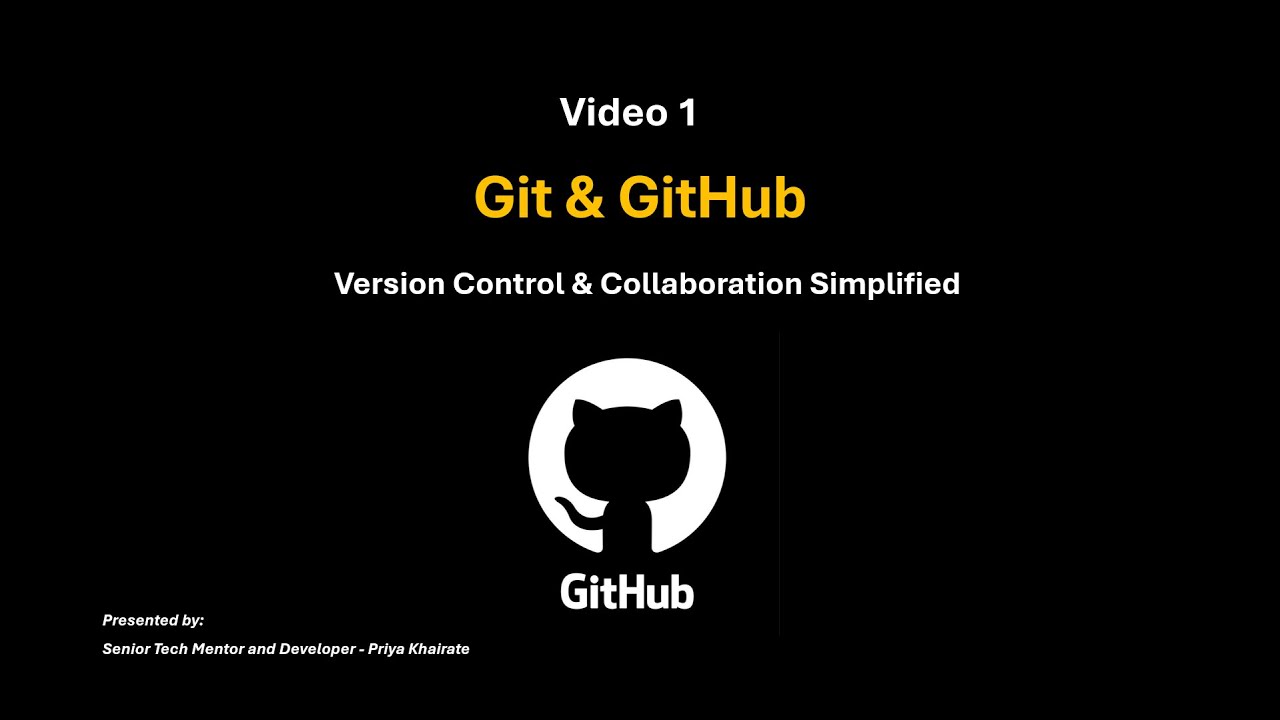 Video 1 : Setup, Configuration & Pushing Code to Repository