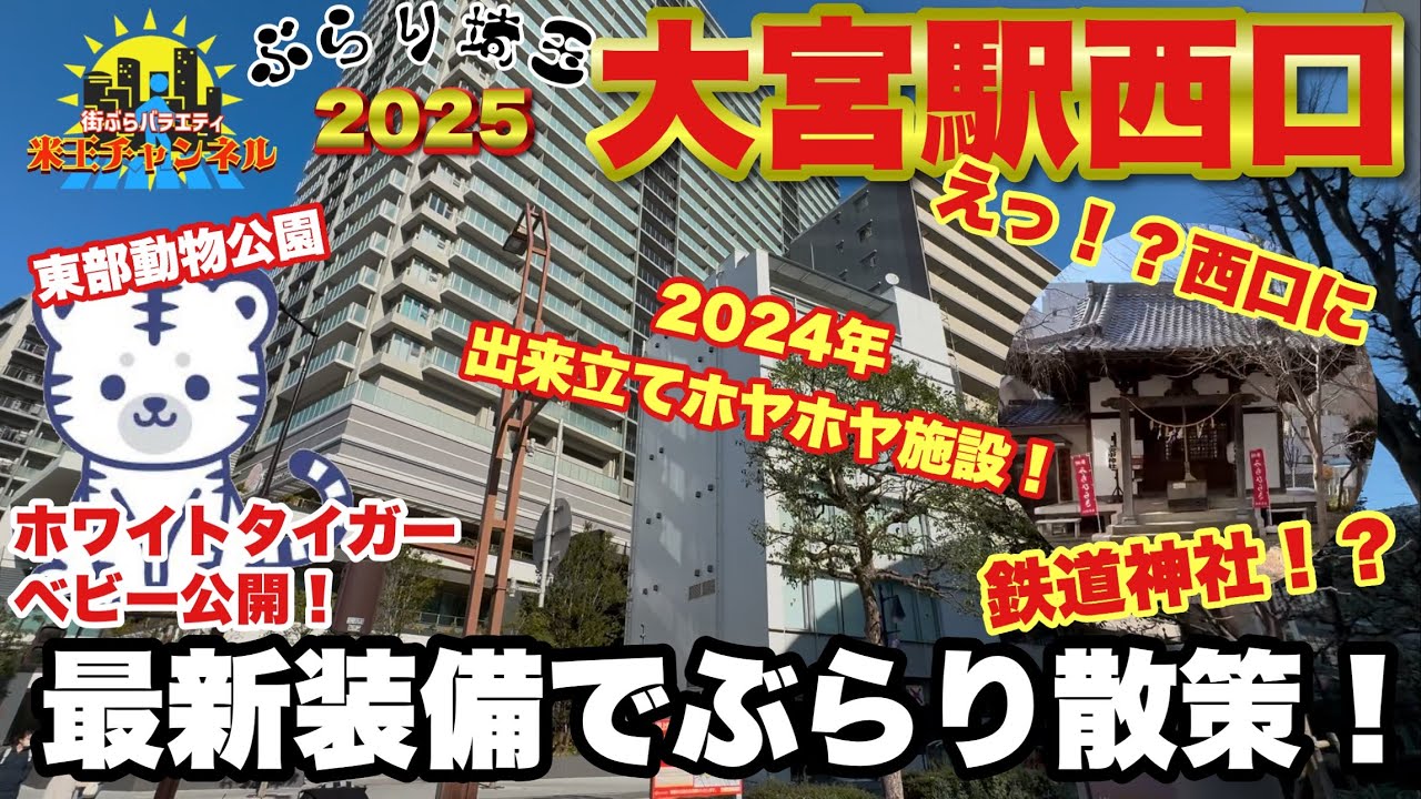 【ぶらり.大宮】最新装備で西口をぶらり散策！東部動物園のホワイトタイガーベビーも見に行った！