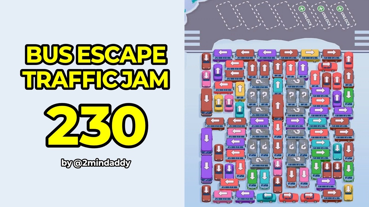 Bus Escape Traffic Jam Level 230 Solution and Walkthrough