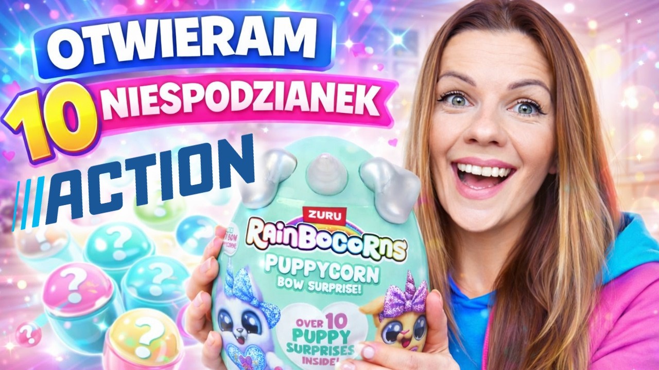 OTWIERAM 10 NIESPODZIANEK PUPPYCORN 🦄 ZDOBYCZE Z ACTION 😍 #mystery #unboxing #action