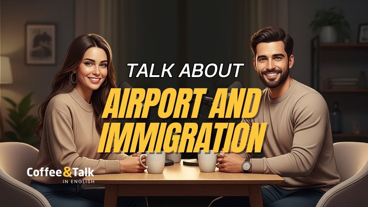 How to Talk at the Airport and Immigration in English ☕✈️ | Conversation Practice