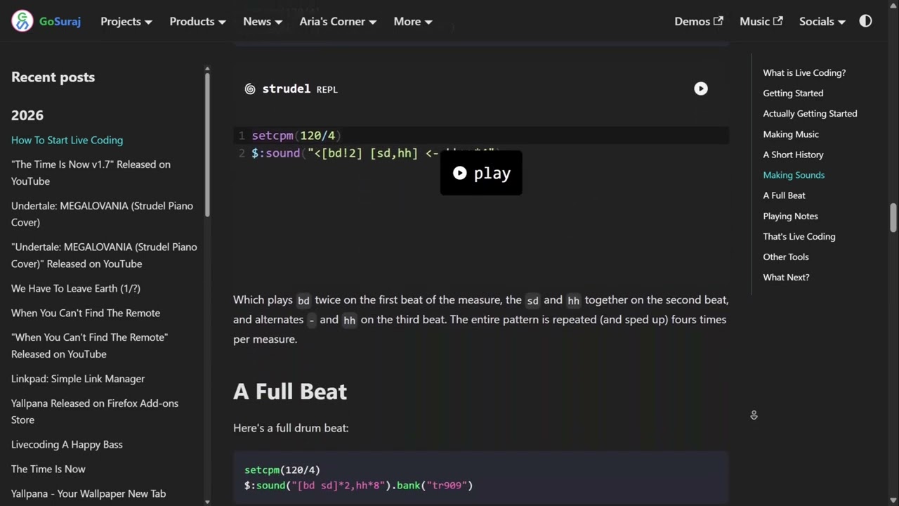 How To Start Live Coding