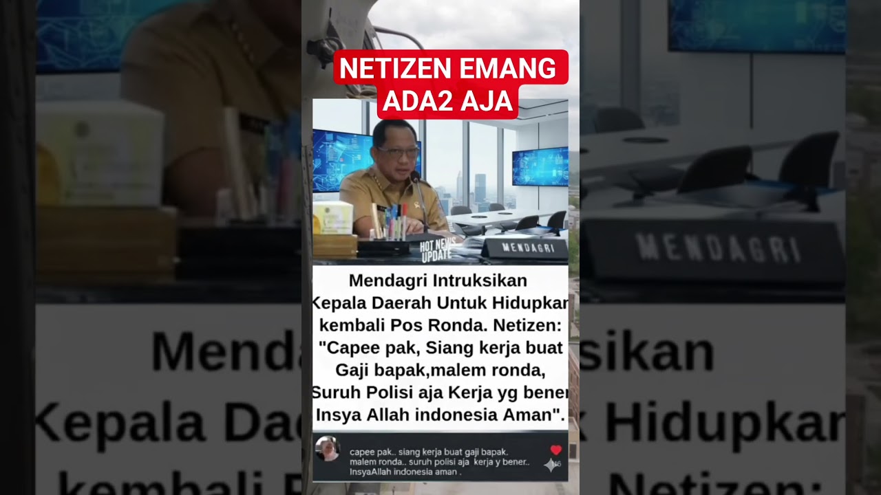 MENDAGRI TITO TENTANG RONDA - BEGINI KOMENTAR NETIZEN #beritaterkini #ronda