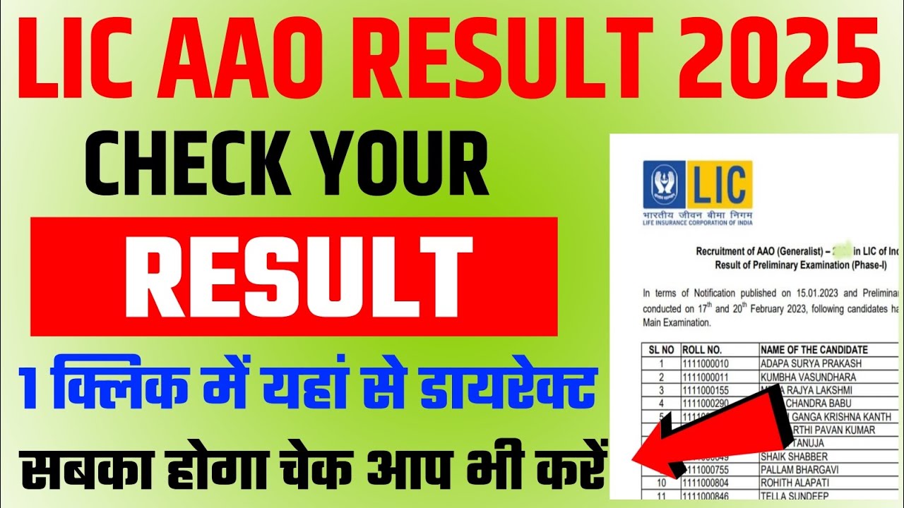 LIC AAO Result 2025 | How To Check LIC AAO Result 2025 | LIC AAO Result kaise check karen 2025