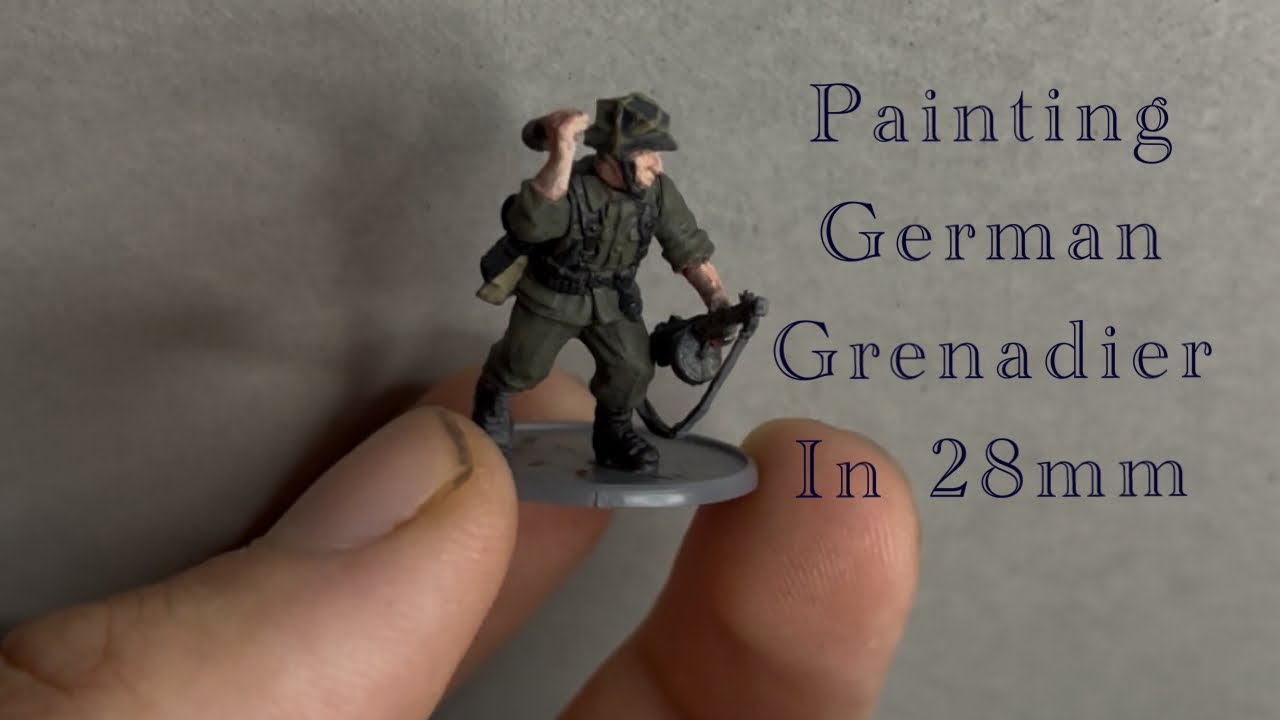 Painting German grenadier in 28mm with ppsh41