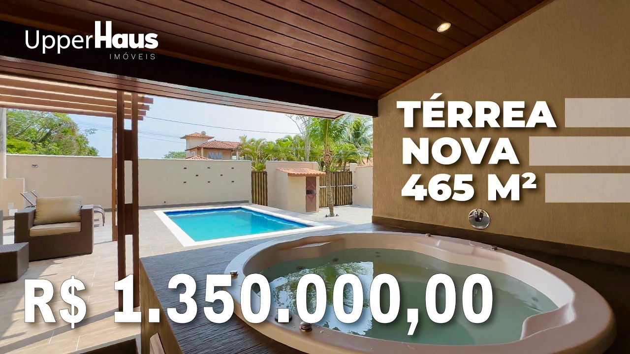 OPORTUNIDADE EM BÚZIOS! Casa nova, térrea, amplo lazer em condomínio perto praia! 1,35 MILHÃO
