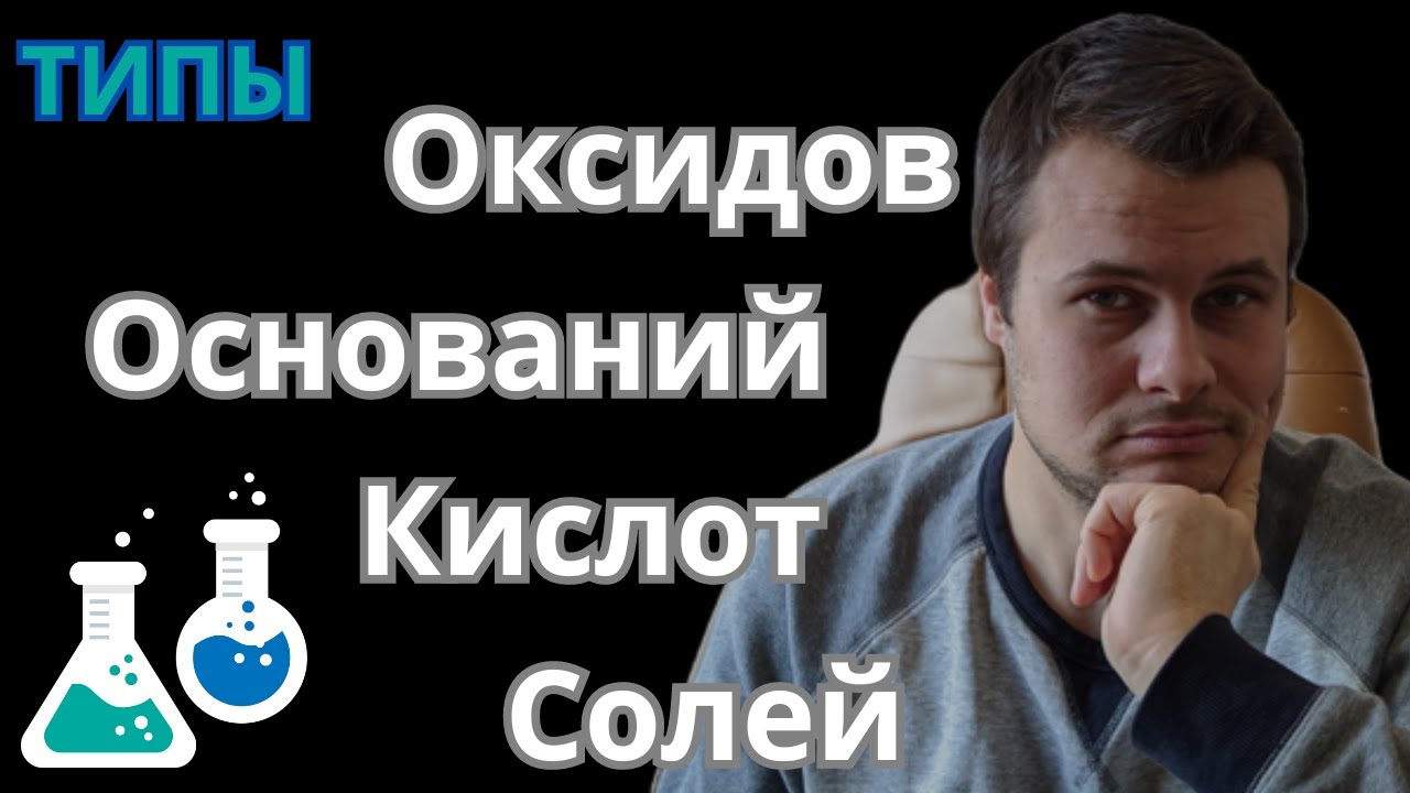 Типы оксидов, кислот, оснований, солей