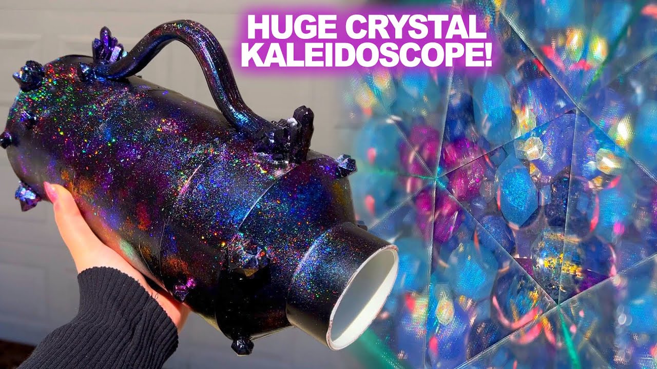 WE MADE A HUGE RESIN CRYSTAL KALEIDOSCOPE! 🌀 💎