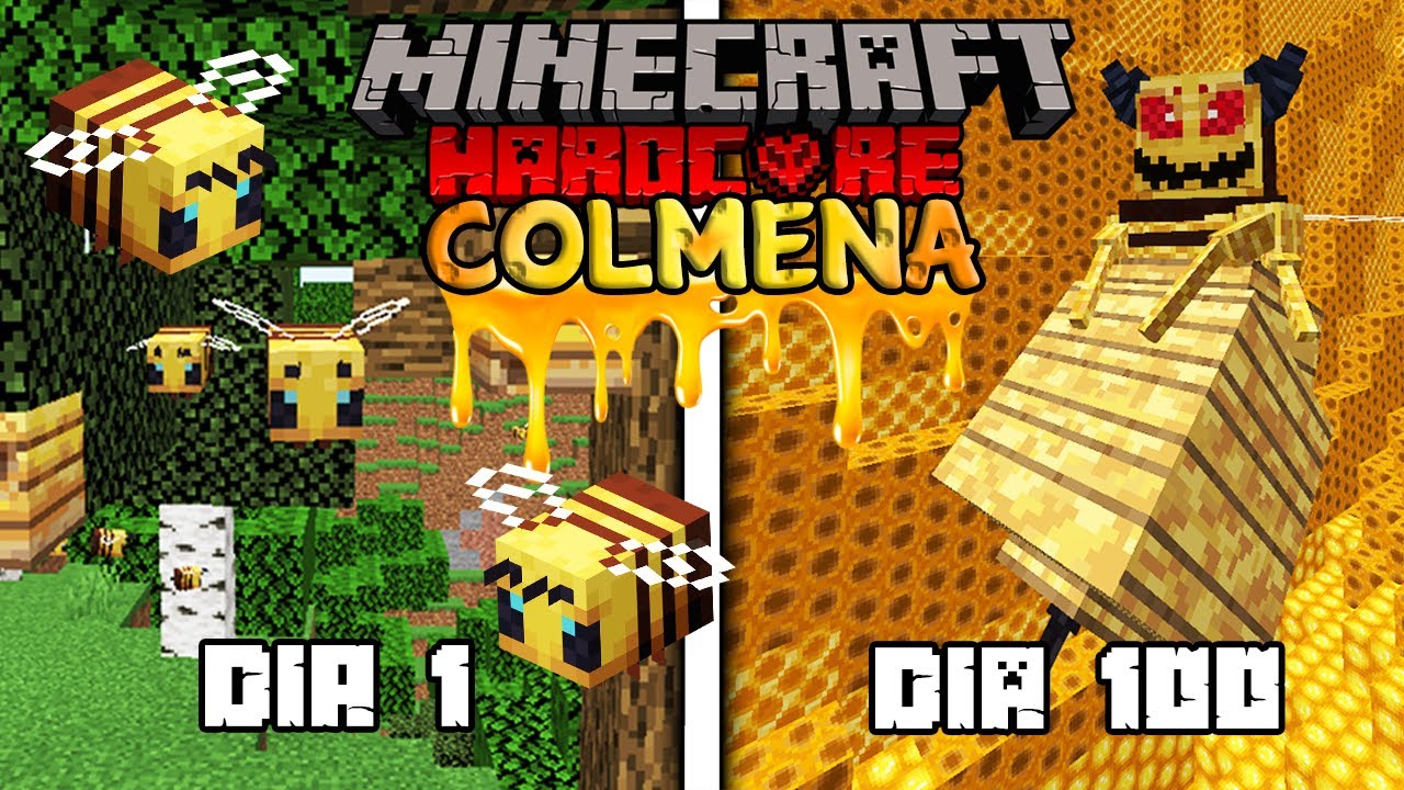 ⚪ SOBREVIVÍ 100 Días SIENDO UNA ABEJA en Minecraft HARDCORE
