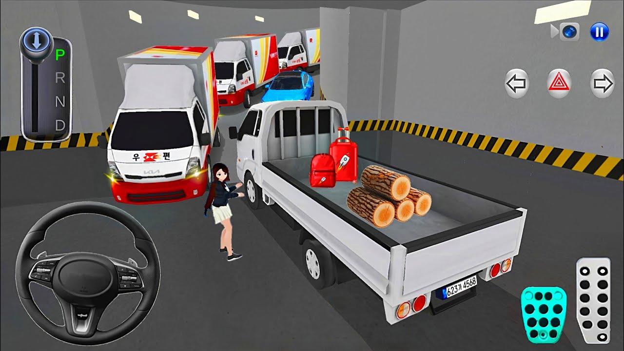 New Transporter Pickup Stuck in Parking - 3D Driving Class 2026 - Car Game - 3D Driving Class