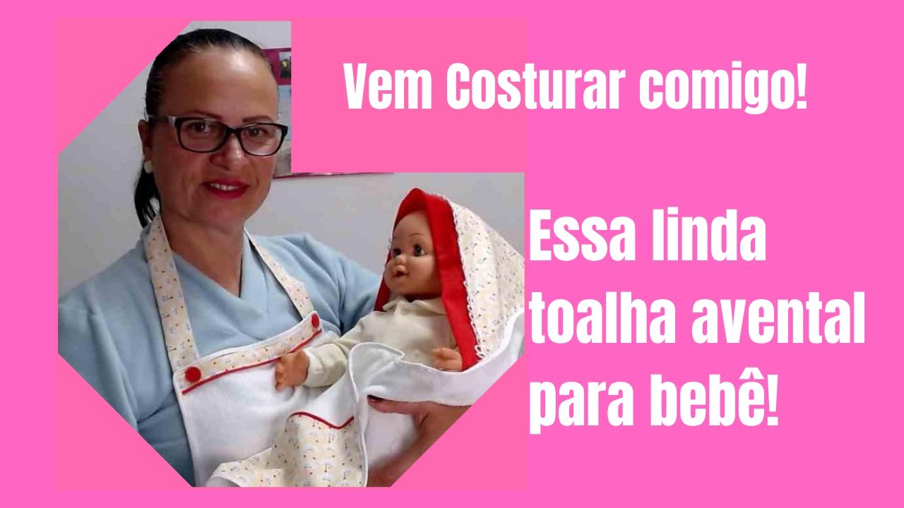 Toalha avental para bebê passo a passo- costura/costurando pano