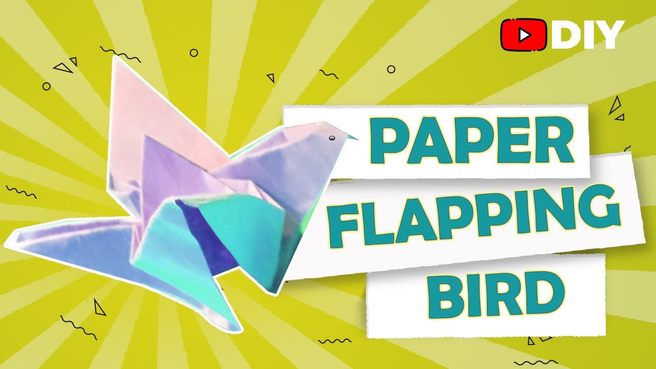 How To Make A DIY Paper Bird? | Origami Flapping Bird | Sparklebox