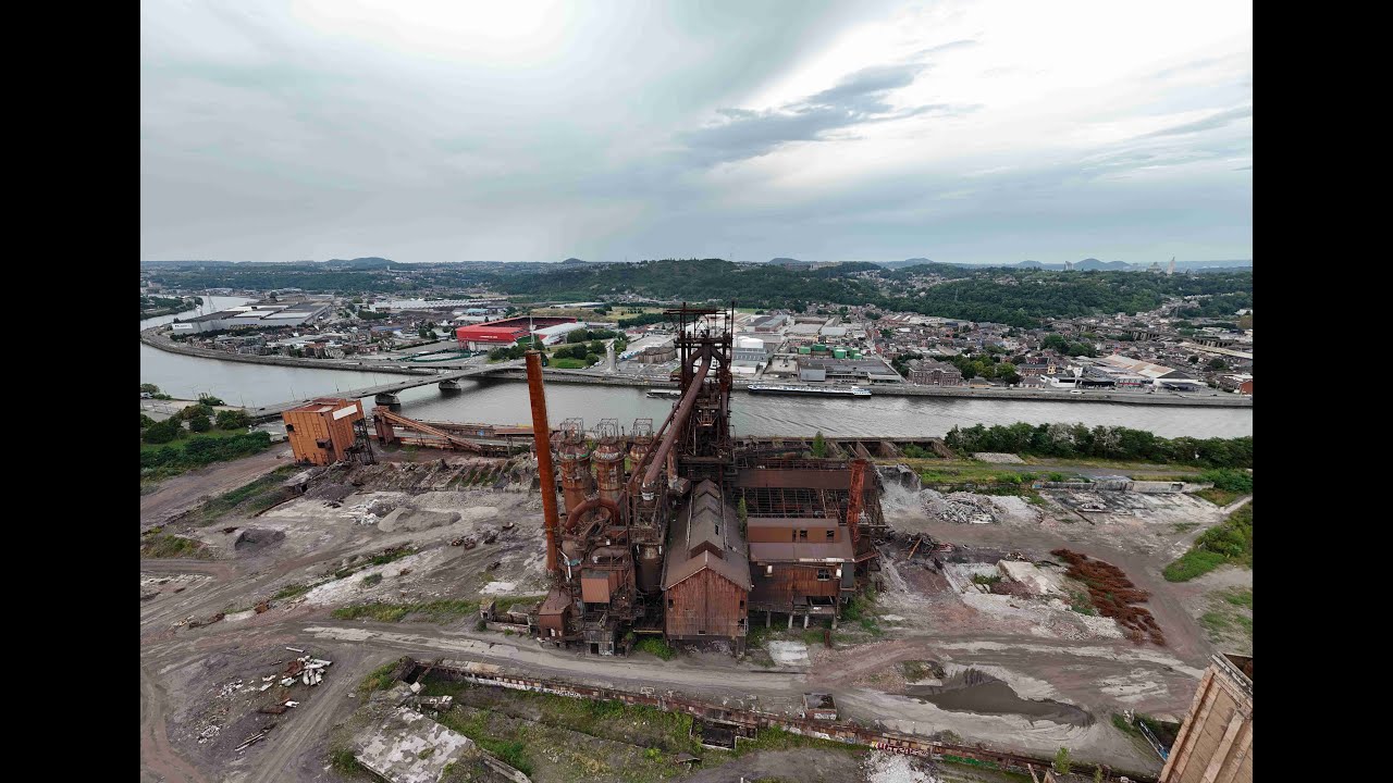 Flying over the remains of Cockerill Sambre Ougree,  Belgium | DJI Mini 4 PRO |