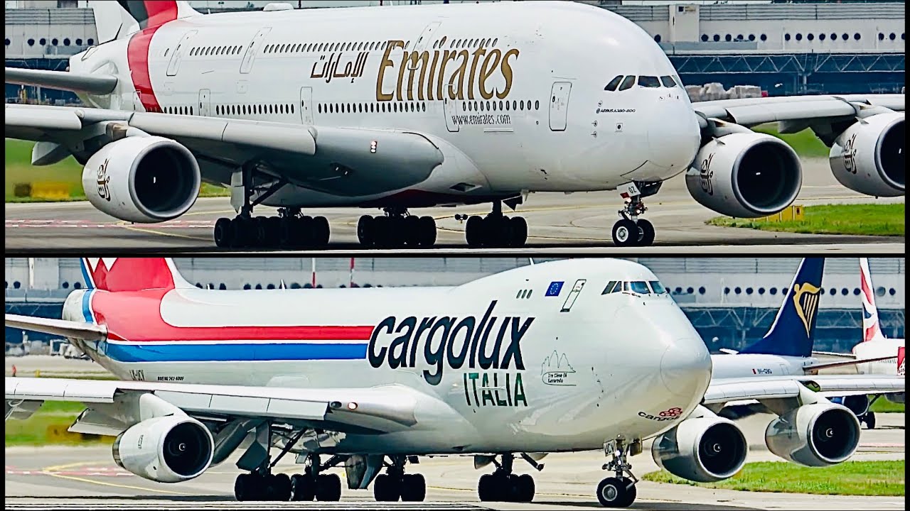 10 MINS of BIG Planes at Milan Malpensa Airport Planes Spotting 2 (4K) A300, B747 and more !