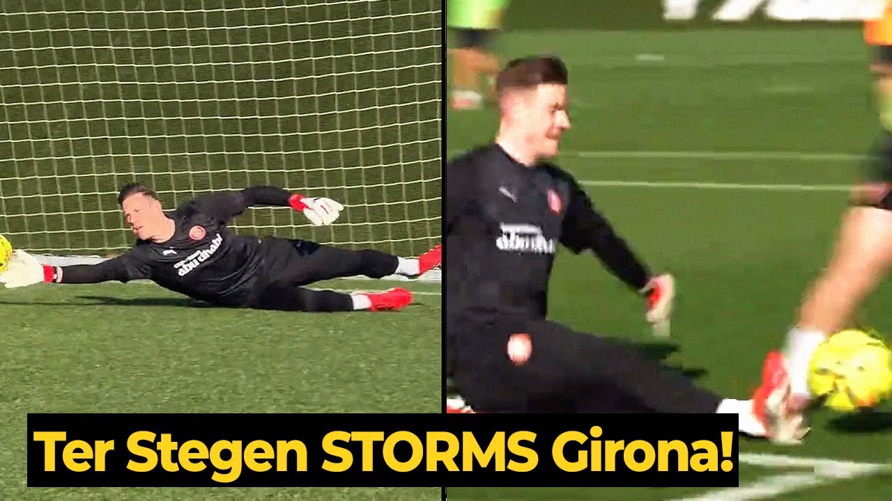 Ter Stegen’s first training as Girona’s new goalkeeper