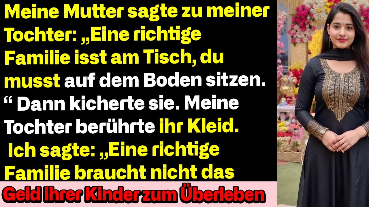Echte Familie sitzt am Tisch“ – meine Tochter sollte auf dem Boden essen