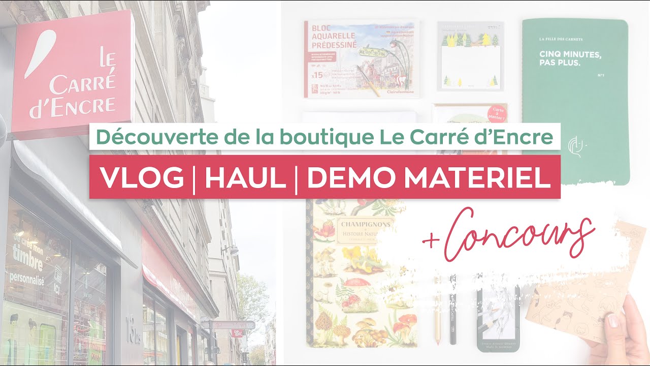 VLOG | HAUL | DEMO MATERIEL de la boutique Le Carré d'Encre