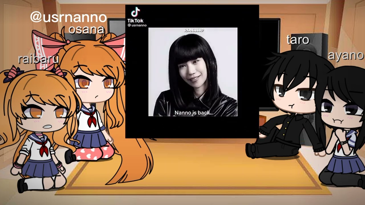 Yandere simulator reacts to Nanno.           (girl from nowhere x yandere simulator)