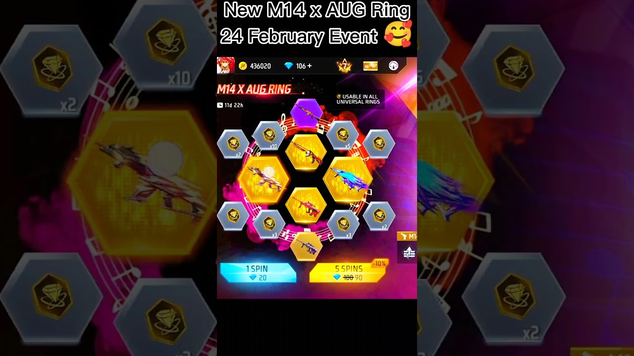 🔥New M14 x Ring Event One Spin Trick! 🎯 Free Fire New Event | FF New Event