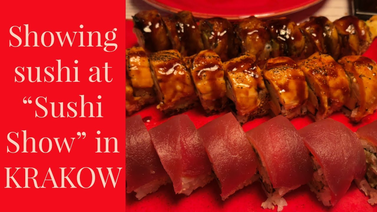 Watching our tasty sushi being made onscreen at 