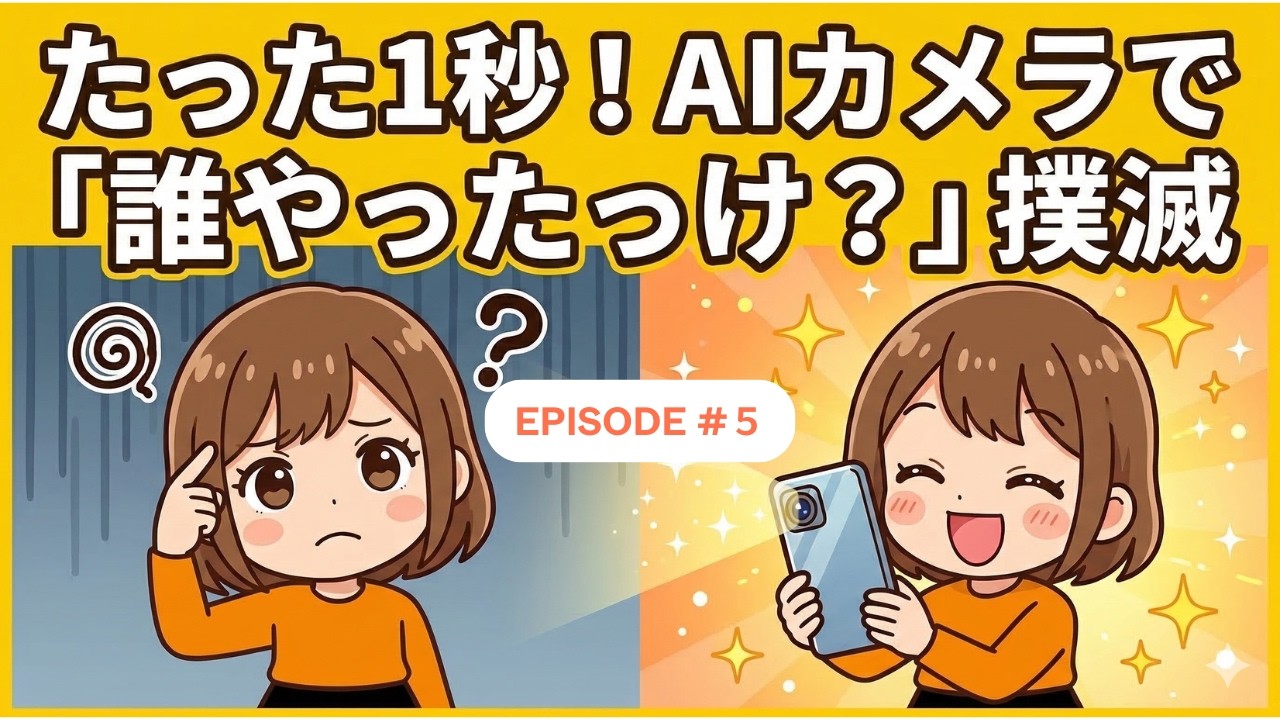 【50代主婦】「名前が出ん！」を1秒で解決。AIに「目」ば持たせる魔法バイ！【第5話】