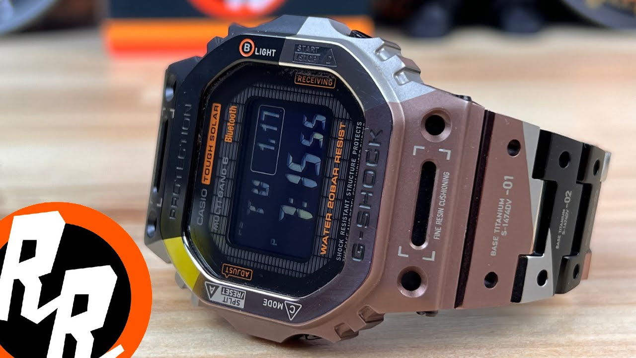G-Shock GMWB5000TVB &laquo;Cyber ​​Gear&raquo; Titanium Square (геометрический камуфляж)