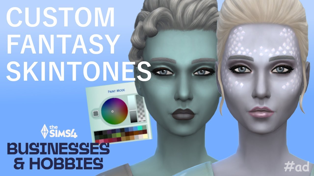 ad | Skintone Colour Wheel? | Creating a Dragonborn Drow | No CC!  | Businesses & Hobbies