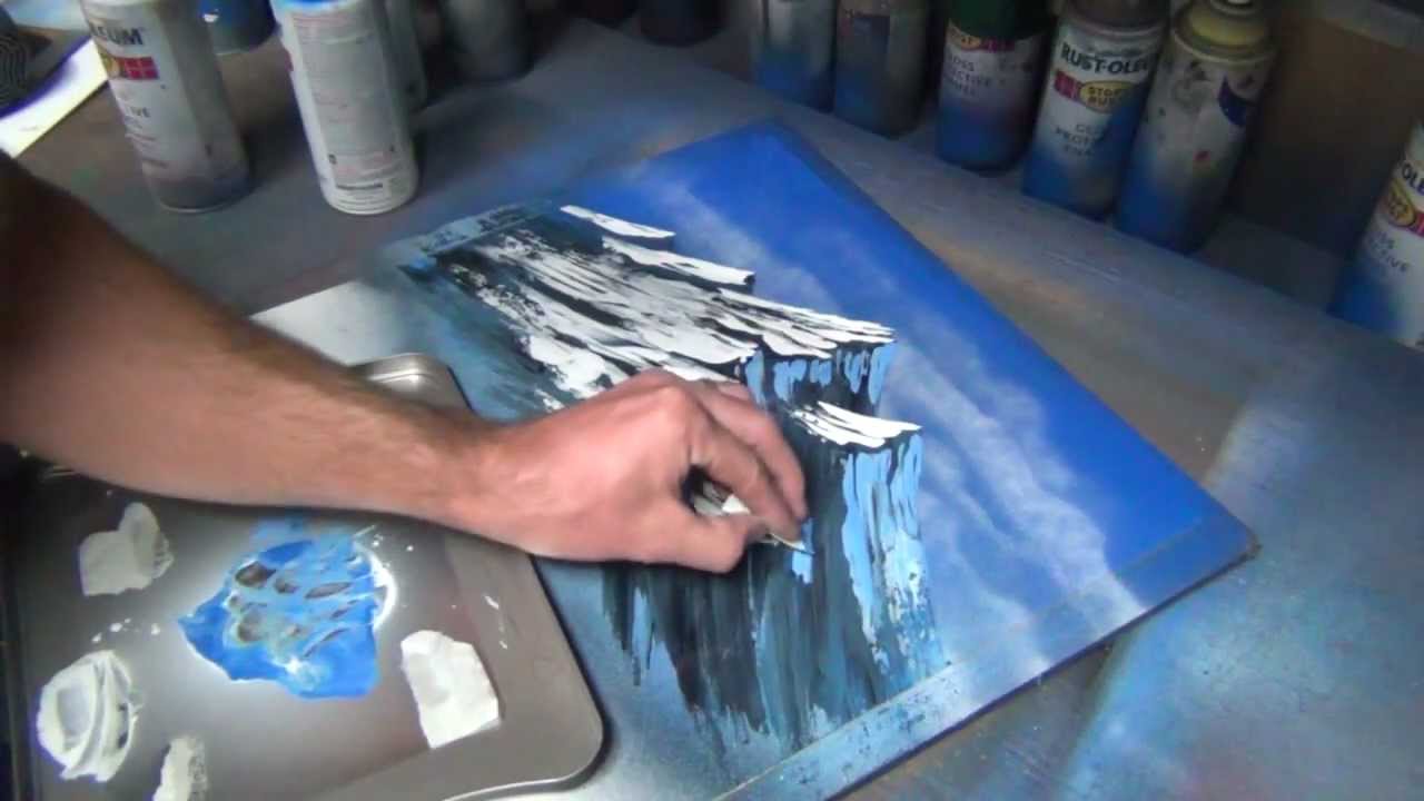 Mountain Tutorial (PART 1 OF 2) SPRAY PAINT ART