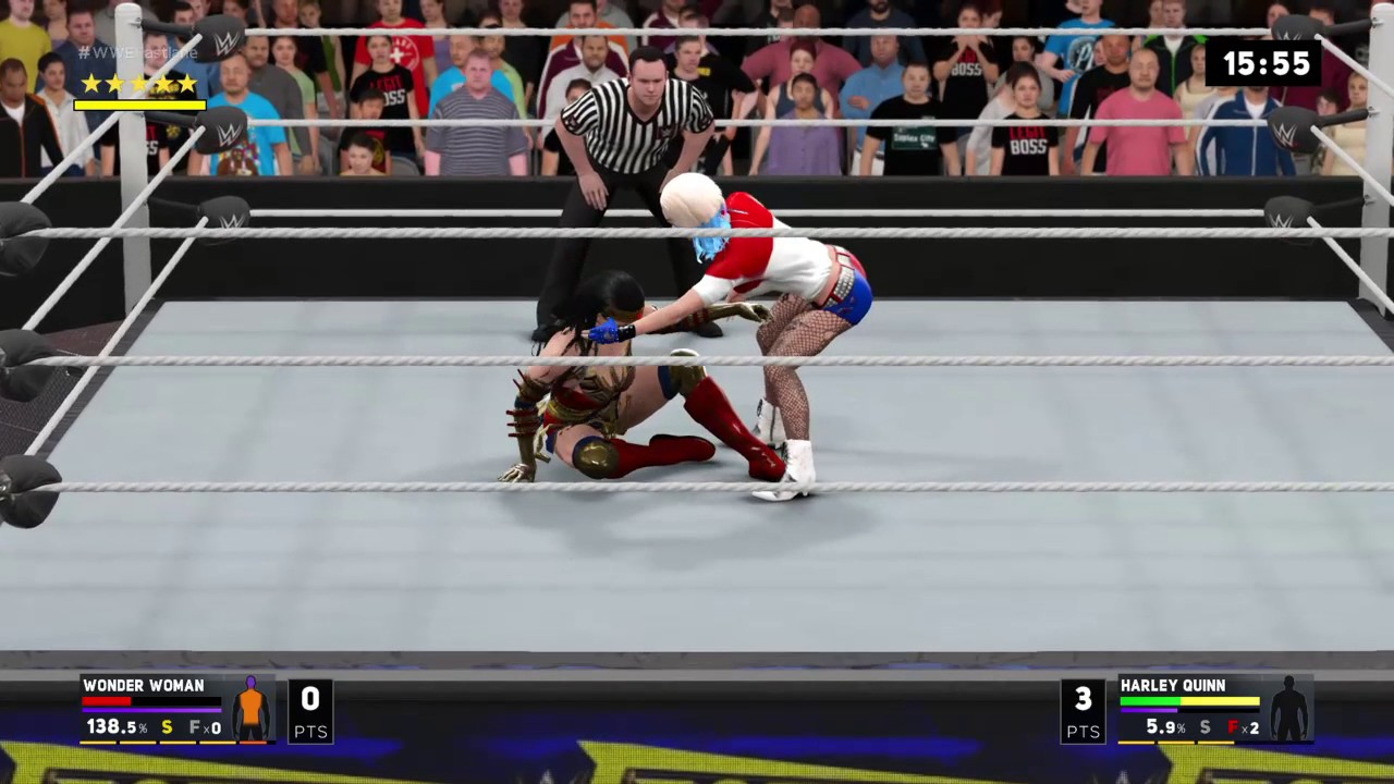WWE 2K17 Harley Quinn VS Wonder Woman In A Ironman Match