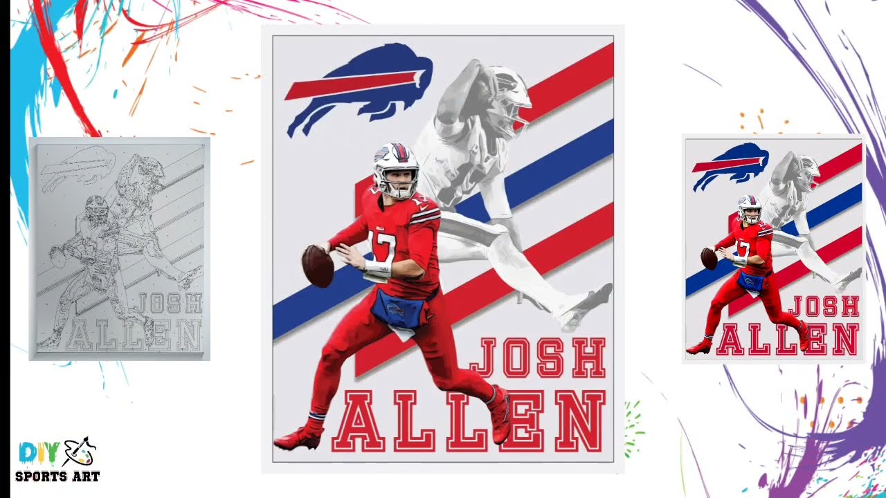 Josh Allen Painting - DIY Sports Art