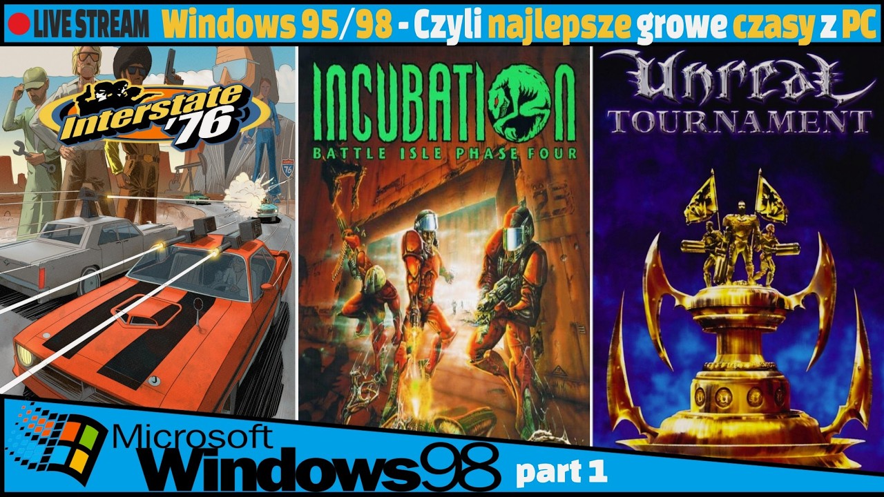 LIVE - Windows 95/98 Gaming - Czyli najlepsze czasy grania na PC❤️ #retrogaming #retro