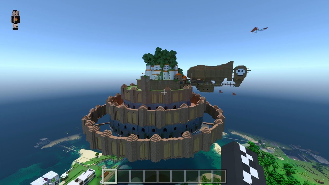天空の城ラピュタ　制作＃１（完成度60%）【マイクラ統合版】【影mod】【Minecraft】