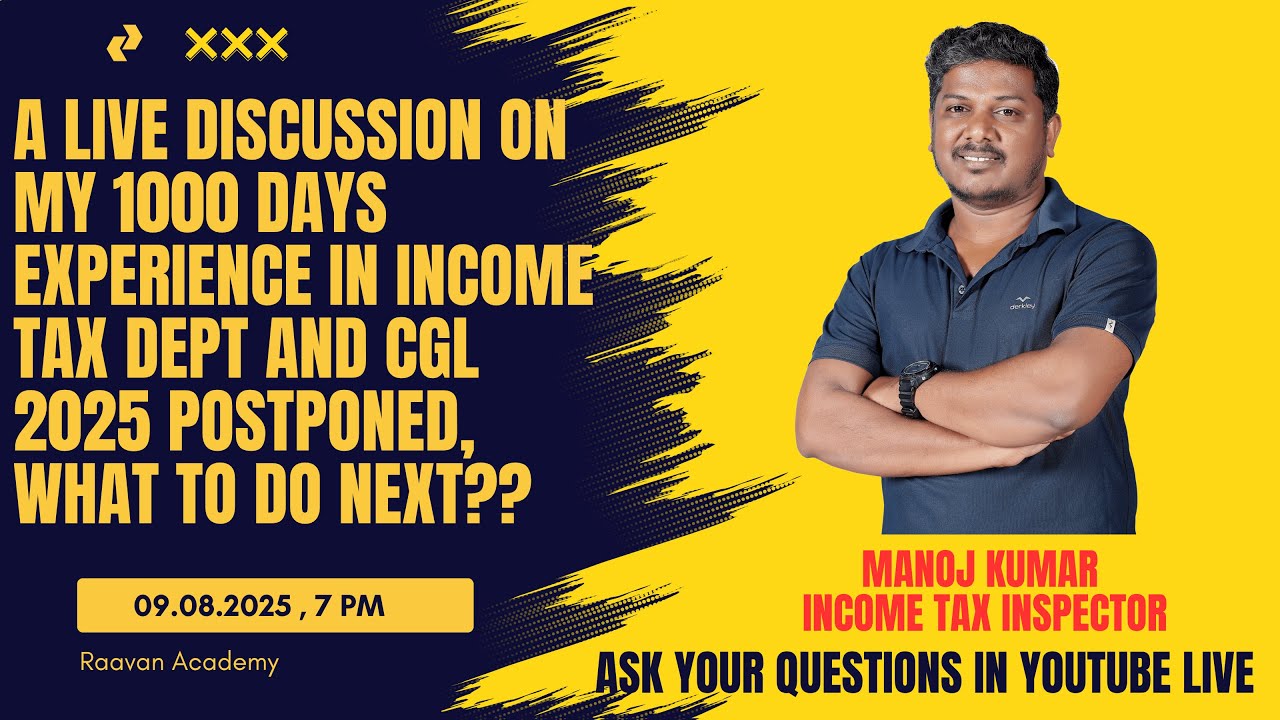 My 1000 days Experience in Income Tax Department and CGL 2025 ku epdi ready aagalam??