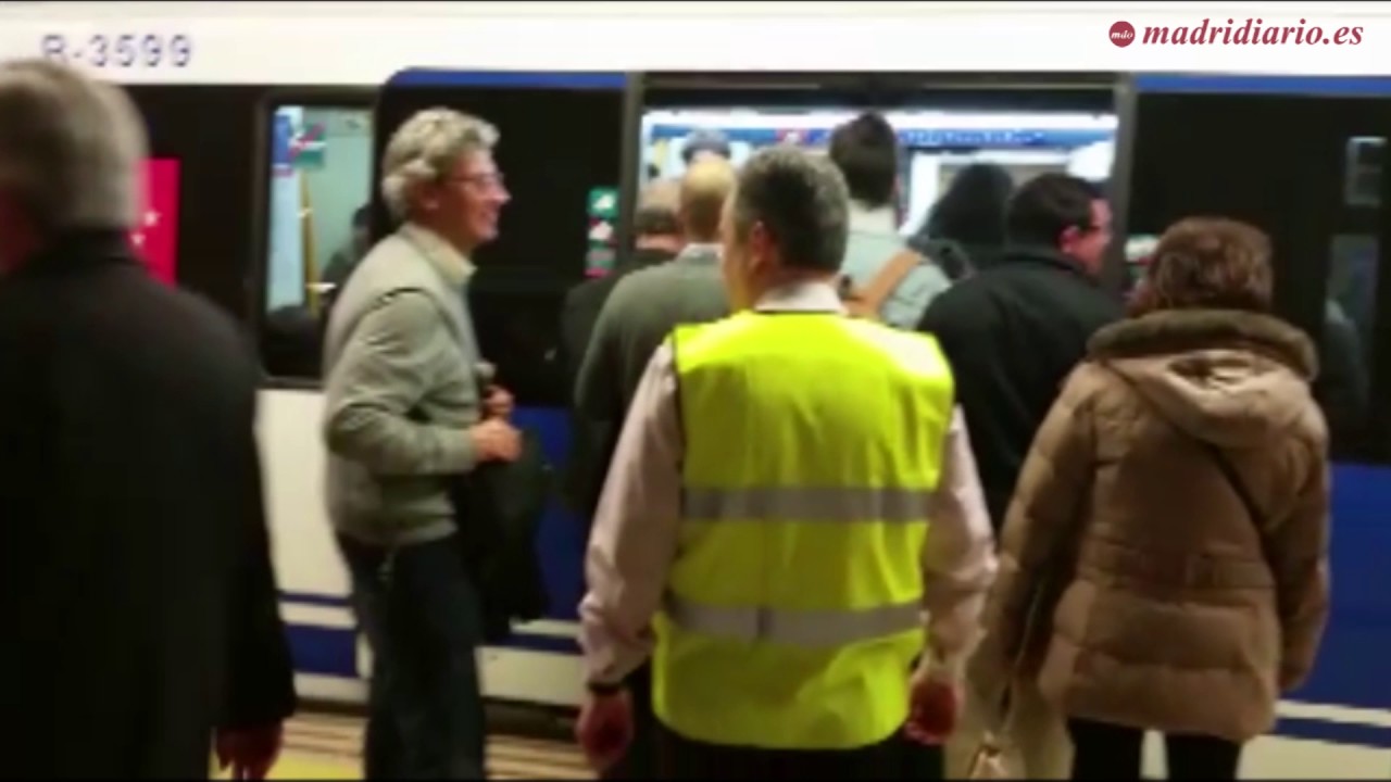 Empujadores en el Metro de Madrid