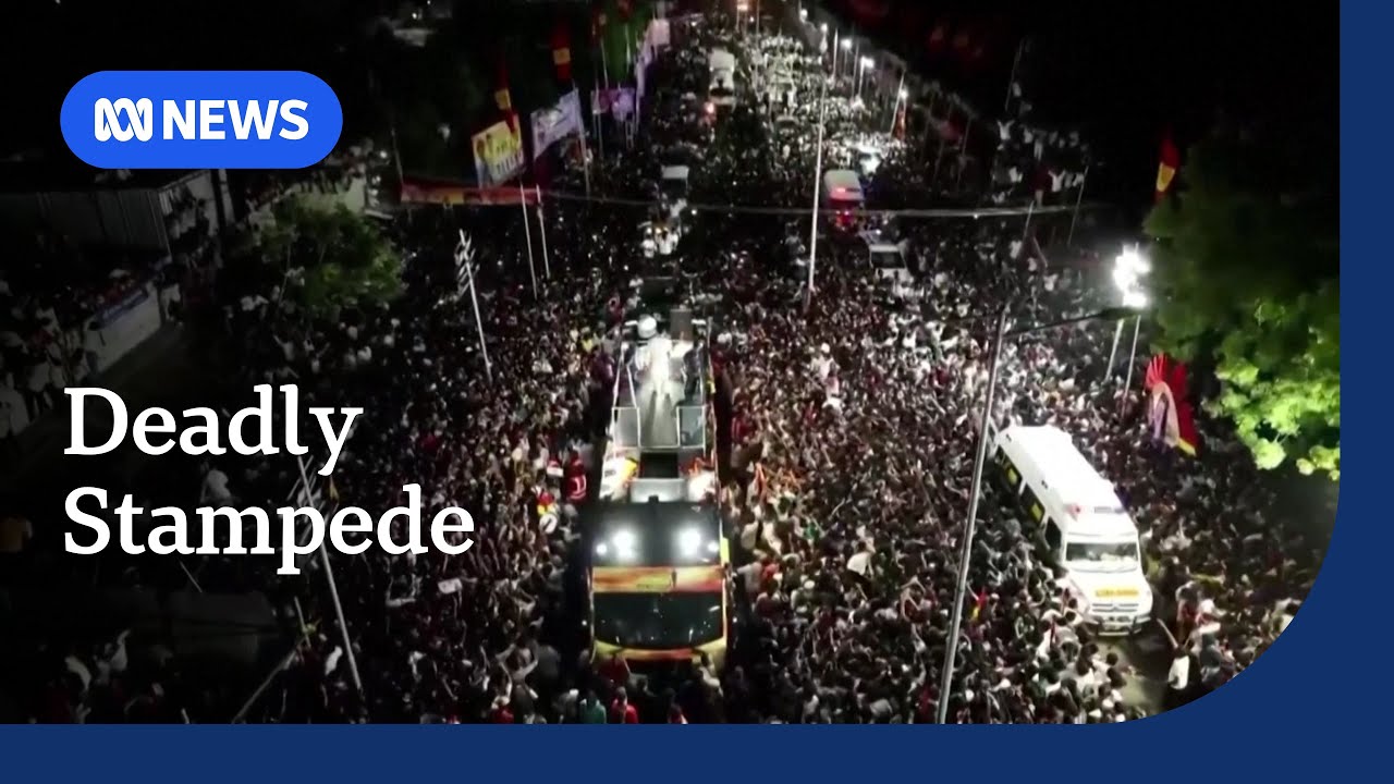 Dozens killed in deadly stampede at political rally in India | ABC NEWS