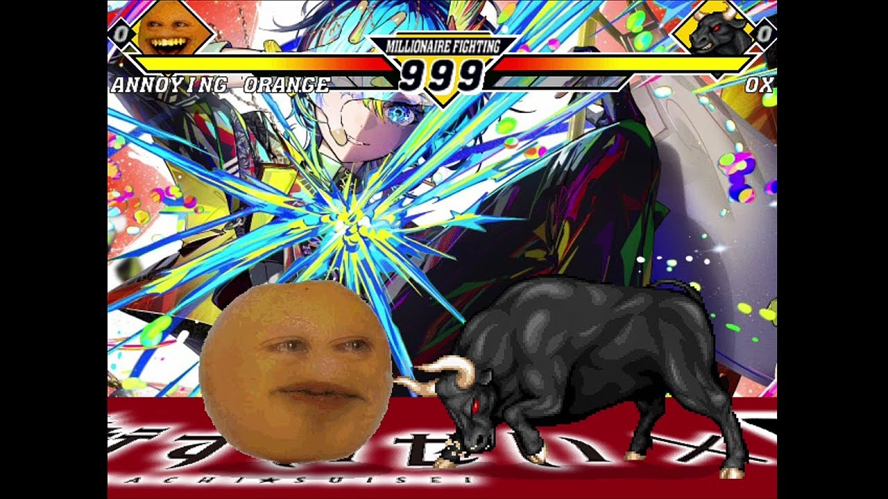 【MUGEN】ウザいオレンジ VS 牛