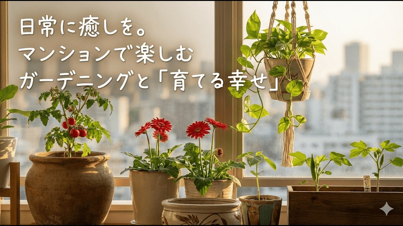 マンションで楽しむ緑の癒し。ミニトマトから始まった「育てる幸せ」とガーデニングの魅力