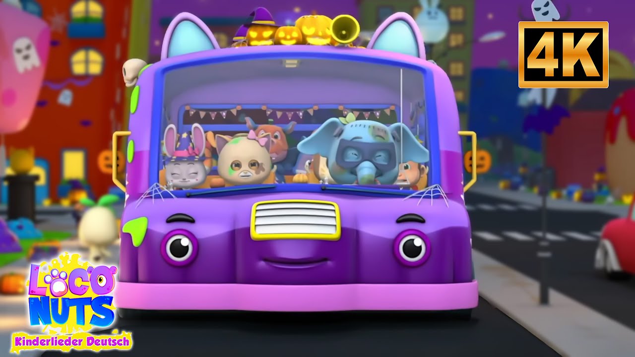 Loco nuts Monster Die Räder vom Bus | Gruseliger Kinderreim für Kinder